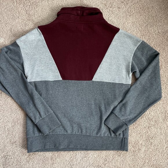 BKE Womens Unisex Vintage Inspired 90s Colorblock L Pullover Quarter Zip Anorak - Picture 7 of 7